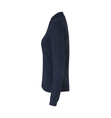 Koszulka polo długi rękaw | stretch | damska