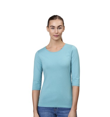 T-shirt stretch | rękaw 3/4 | damski
