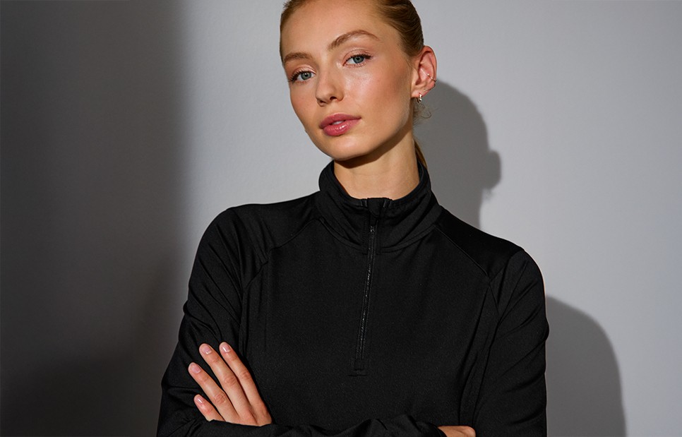 GEYSER bluza treningowa stretch | ¼ zip | damski