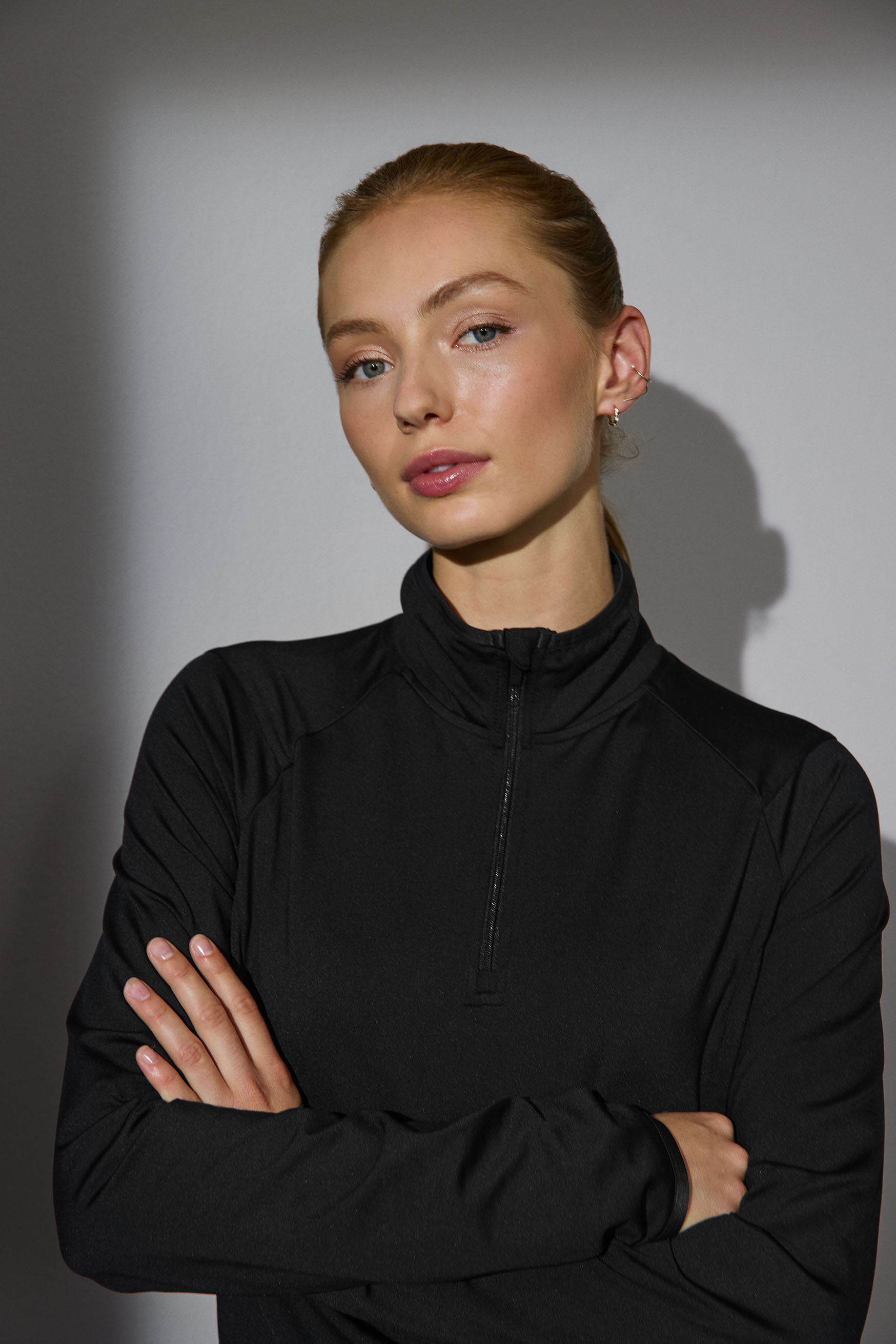 GEYSER bluza treningowa stretch | ¼ zip | damski
