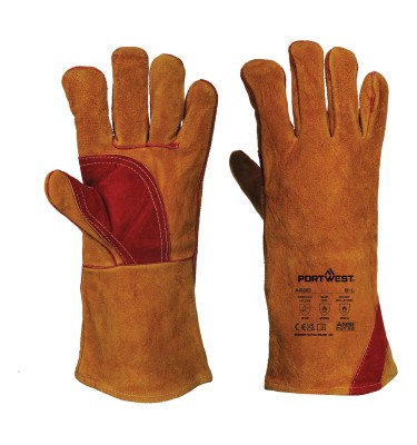 Welders 330 Split Leather Reinforced Palm Gauntlet