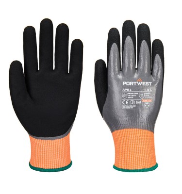 Cut F15 Nitrile Aqua Glove