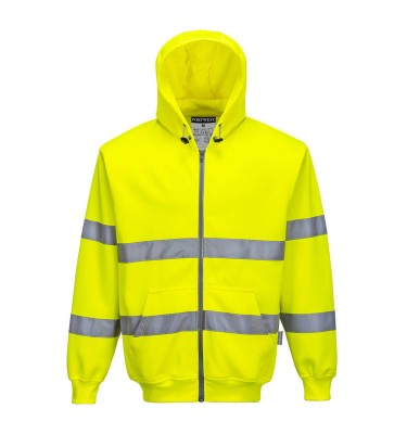 Hi-Vis Zipped Hoodie