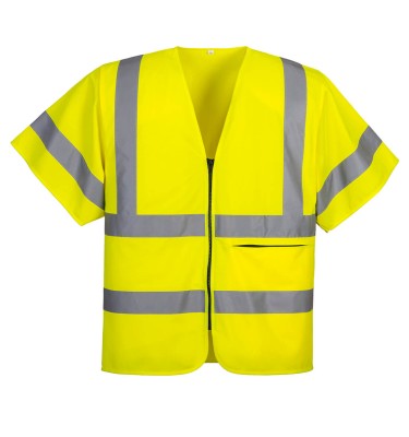 Hi-Vis Band and Brace Zip Vest S/S