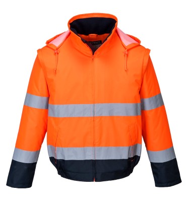 Hi-Vis 2-in-1 Contrast Essential Lite Bomber Jacket