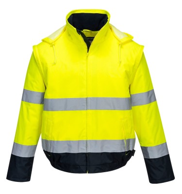 Hi-Vis 2-in-1 Contrast Essential Lite Bomber Jacket
