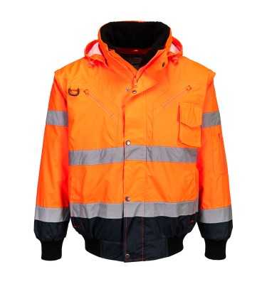 Hi-Vis 3-in-1 Contrast Bomber Jacket