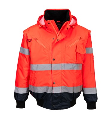 Hi-Vis 3-in-1 Contrast Bomber Jacket