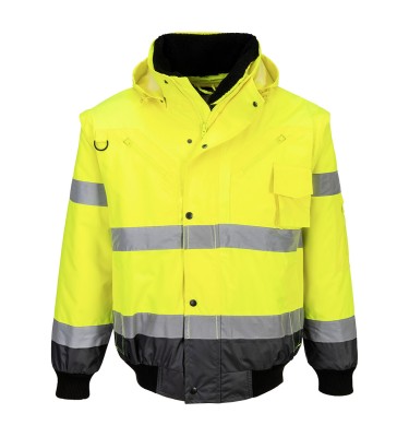 Hi-Vis 3-in-1 Contrast Bomber Jacket