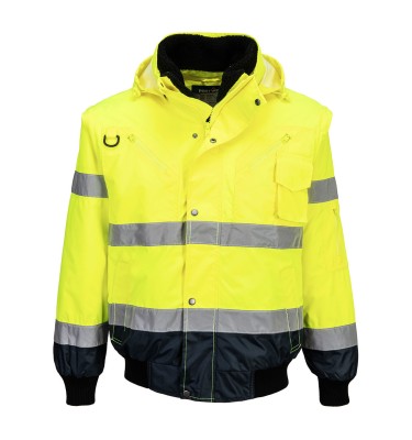 Hi-Vis 3-in-1 Contrast Bomber Jacket