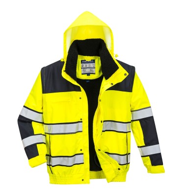 Hi-Vis 3-in-1 Contrast Winter Bomber Jacket