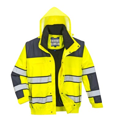 Hi-Vis 3-in-1 Contrast Winter Bomber Jacket