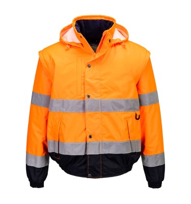 Hi-Vis 2-in-1 Contrast Bomber Jacket