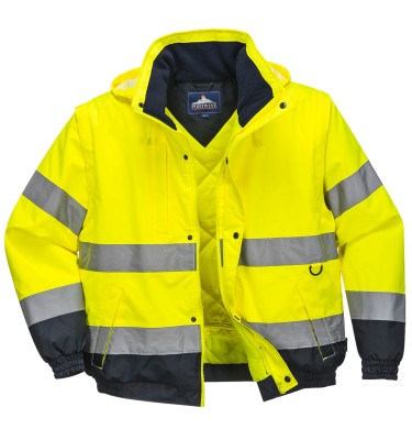 Hi-Vis 2-in-1 Contrast Bomber Jacket