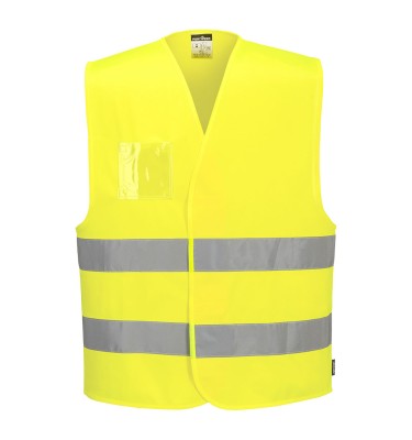 Hi-Vis Two Band Dual ID Holder Vest