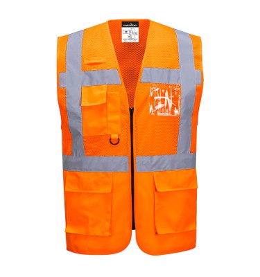 Madrid Hi-Vis Half Mesh Executive Vest