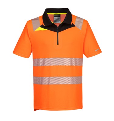 DX4 Hi-Vis Zip Polo Shirt S/S
