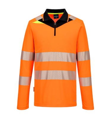 DX4 Hi-Vis Zip Polo Shirt L/S