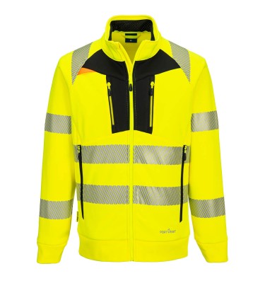 DX4 Hi-Vis Funnel Neck Zipped Sweatshirt