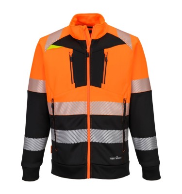 DX4 Hi-Vis Class 1 Funnel Neck Zipped Sweatshirt