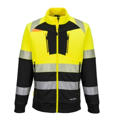 DX4 Hi-Vis Class 1 Funnel Neck Zipped Sweatshirt