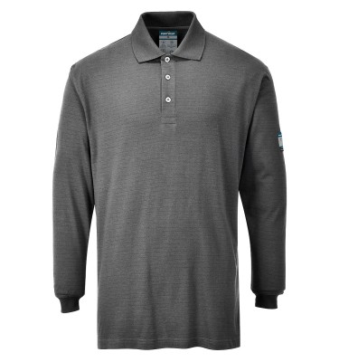 Modaflame Knit FR Long Sleeve Polo Shirt