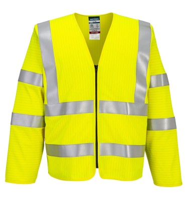 Bizflame Hi-Vis FR Long Sleeve Zip Vest
