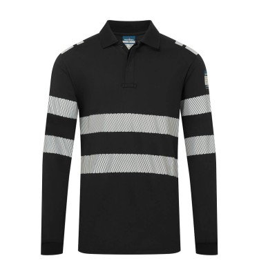 PW3 Modaflame Knit FR Long Sleeve Polo Shirt
