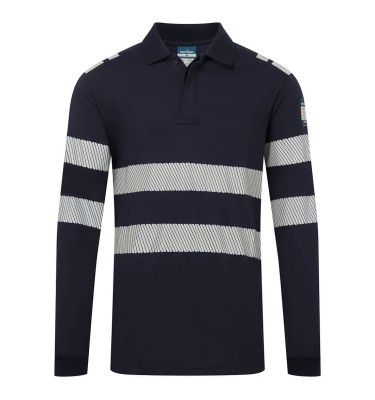 PW3 Modaflame Knit FR Long Sleeve Polo Shirt