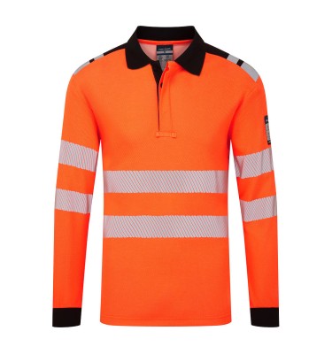 PW3 Modaflame Knit HVO FR Long Sleeve Polo Shirt