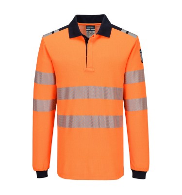 PW3 Modaflame Knit HVO FR Long Sleeve Polo Shirt