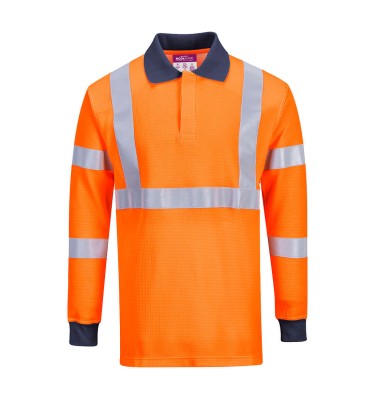Modaflame Knit HVO FR Long Sleeve Polo Shirt