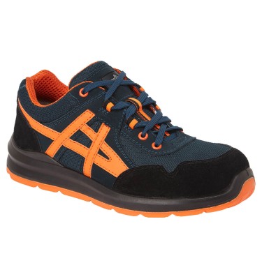 Steel Leather and Textile Trainer S1 FO SR