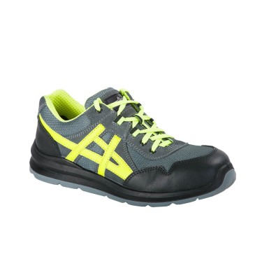 Steel Leather and Textile Trainer S1 FO SR