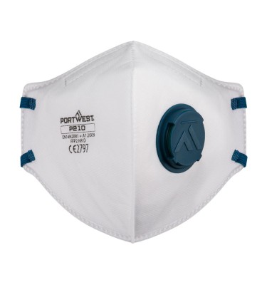 FFP2 Valved Dolomite Fold Flat Respirator (Pk3)