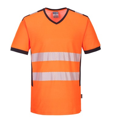 PW3 Hi-Vis V-Neck Mesh Insert T-Shirt S/S