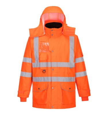 Hi-Vis Breathable 7-in-1 Traffic Jacket