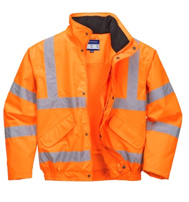 Hi-Vis Breathable Rain Bomber Jacket