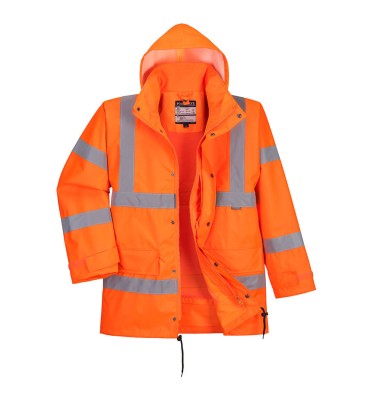 Hi-Vis Breathable Interactive Rain Traffic Jacket