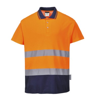Hi-Vis Cotton Comfort Contrast Polo Shirt S/S