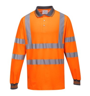 Hi-Vis Cotton Comfort Polo Shirt L/S