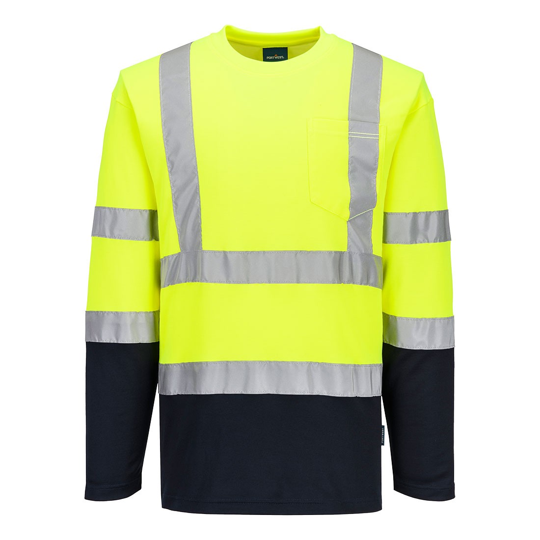 Hi-Vis Cotton Comfort Contrast T-Shirt L/S