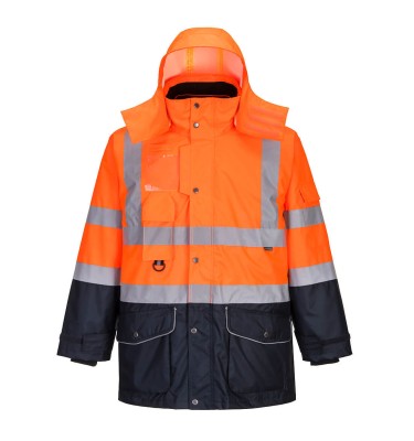 Hi-Vis Breathable 7-in-1 Contrast Traffic Jacket