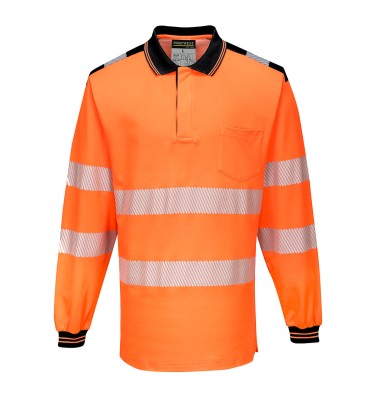 PW3 Hi-Vis Cotton Comfort Polo Shirt L/S