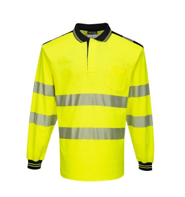 PW3 Hi-Vis Cotton Comfort Polo Shirt L/S