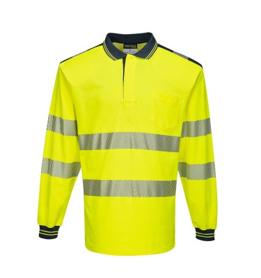 PW3 Hi-Vis Cotton Comfort Polo Shirt L/S