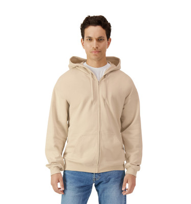 SOFTSTYLE™ MIDWEIGHT FLEECE ADULT FULL ZIP HOODED SWEATSHIRT