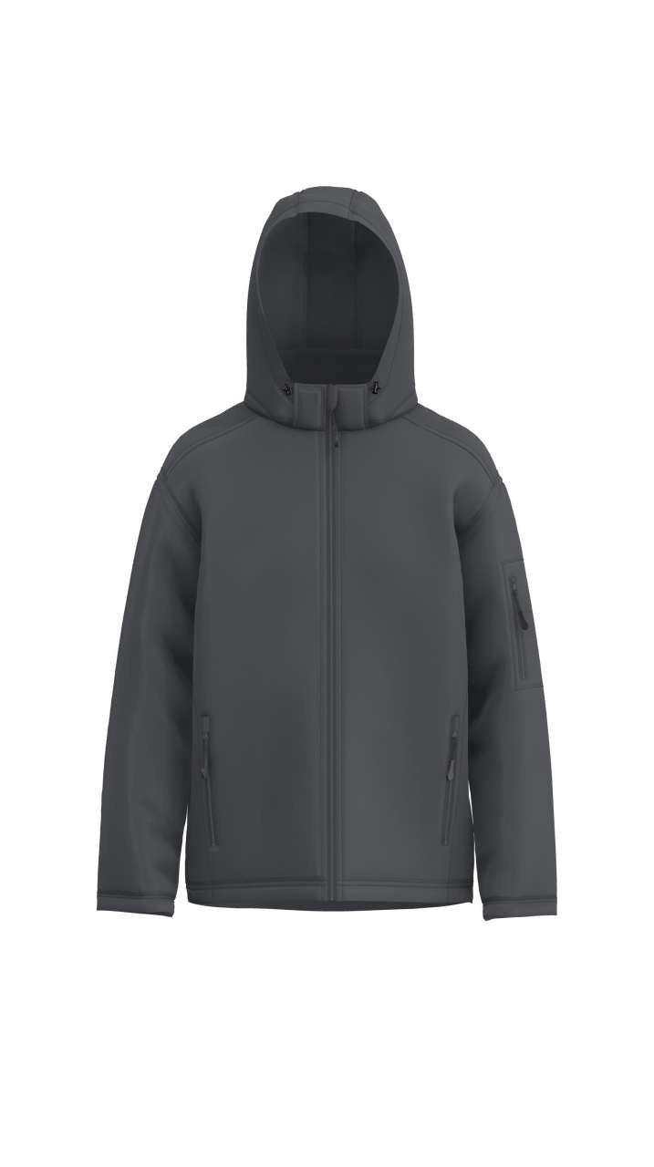 MEN’S 3-LAYER DETACHABLE HOODED SOFTSHELL JACKET
