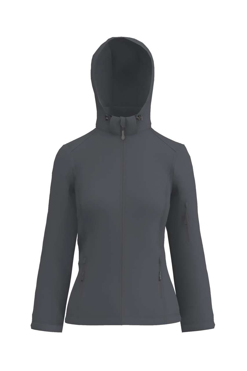 WOMEN’S 3-LAYER DETACHABLE HOODED SOFTSHELL JACKET