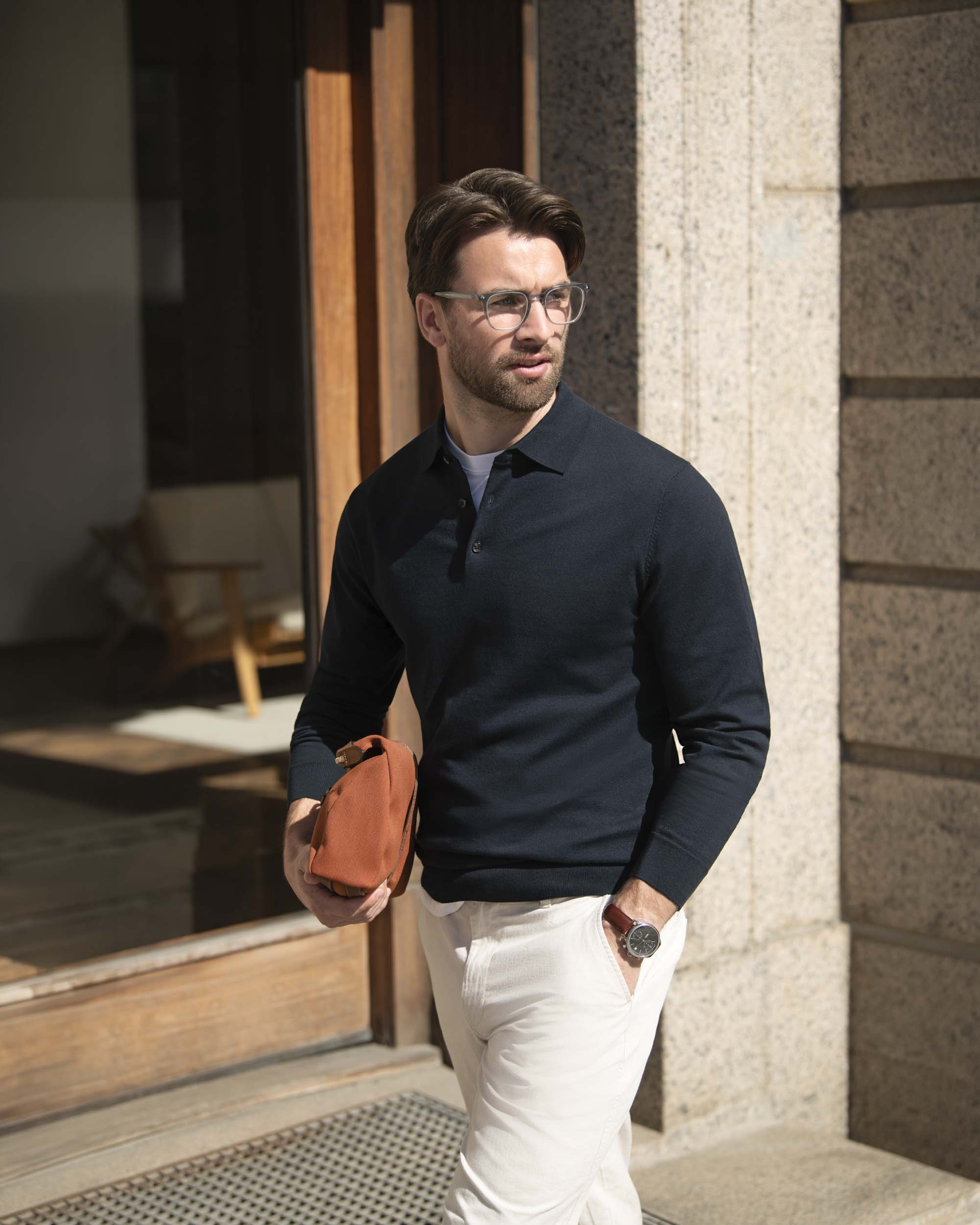 Brighton Long Sleeve Polo Men